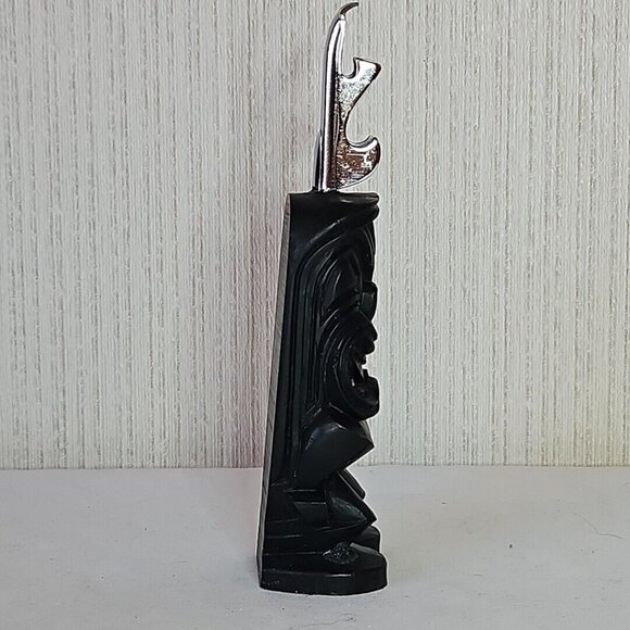 Tiki Bar Bottle Opener Ulani Hawaiian God Coco Joe Black Lava Hapa Wood Figurine - Picture 6 of 10